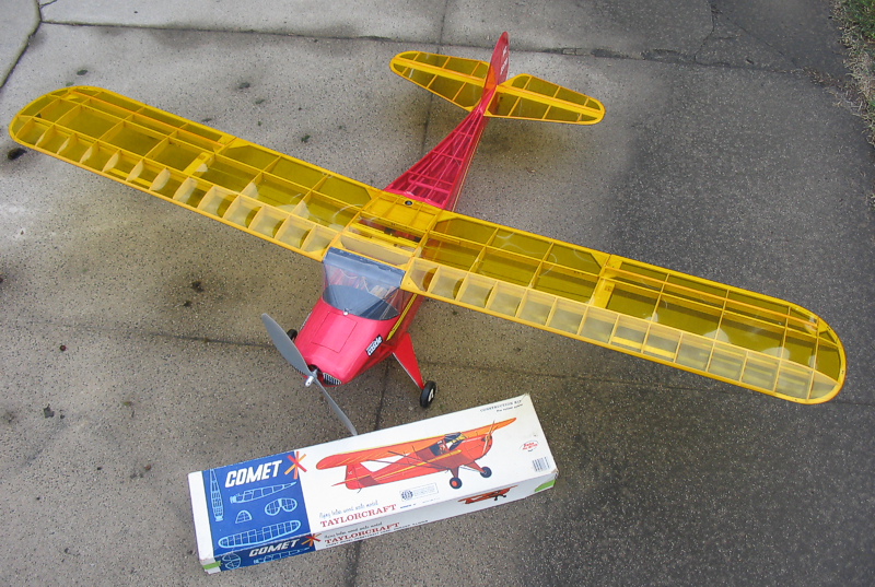 Model Airplane Plans FF Comet : TAYLORCRAFT 54" Scale Rubber Powered 