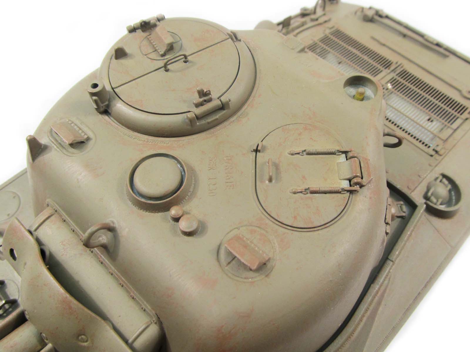 Details about   MATO 1/16 M4A3 75 W Sherman Metal Turret Upper Hull Army Green Finished