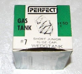6 NOS Perfect #15 Short Tiny Wedgtank 1/8 oz Gas Fuel Tank C/L Model Airplane 
