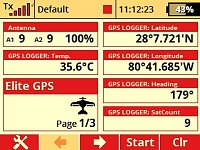 Elite Telemetry Sensor High Speed GPS w/Compass & Data Logger (Jeti EX,  Graupner HoTT, Futaba S.Bus2)